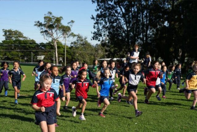 Students running in Cross Country event at William Clarke College, NSW